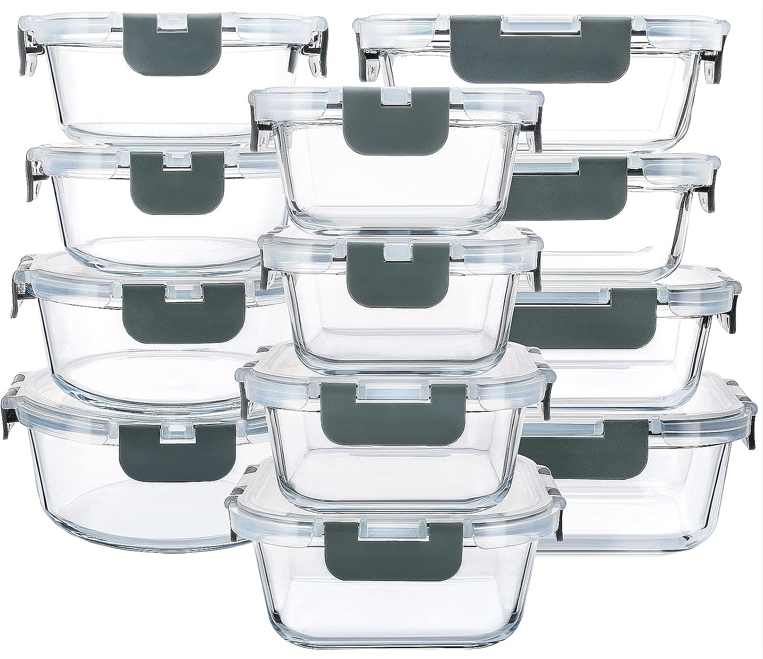 Glass Meal Prep Container Set
