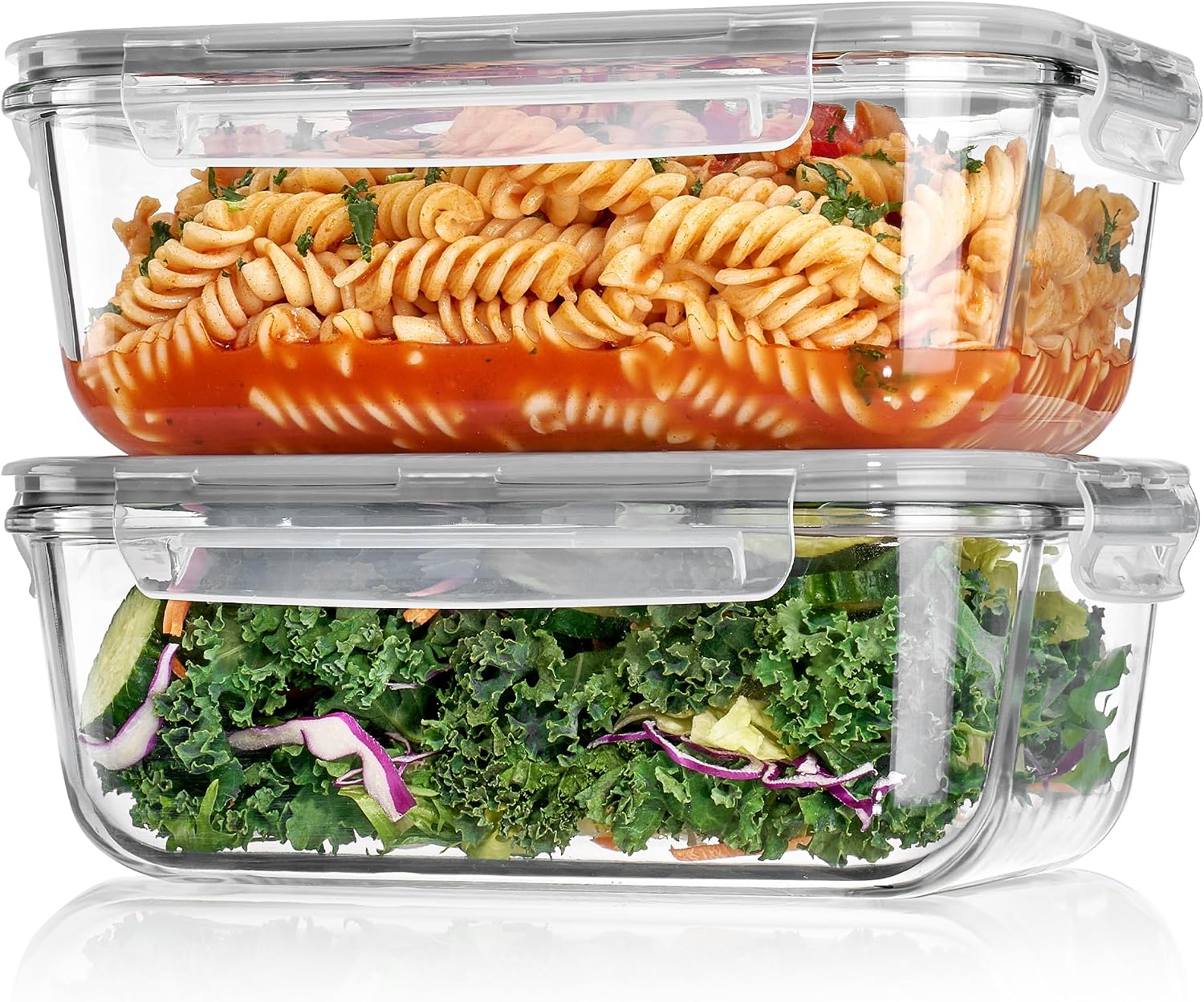 Glass Storage Containers with Lids - 2-Pack